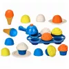 LEAN TOYS Set ecológico de madera para hacer helados para niños 26 piezas