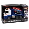 LEAN TOYS Camión grúa Lora con coche, motor, luces y sonidos azul