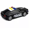 LEAN TOYS Coche de policía con luz y sonido, negro, escala 1:32