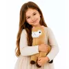 LEAN TOYS Peluche alpaca llama de peluche pelo suave crema 38 cm