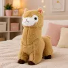 LEAN TOYS Peluche alpaca llama de peluche pelo suave crema 38 cm