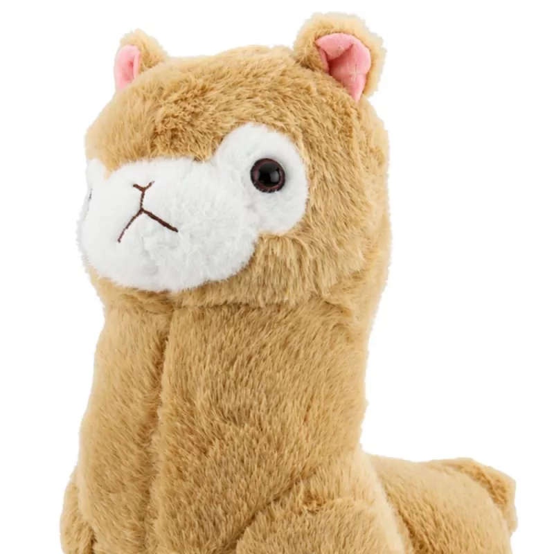 LEAN TOYS Peluche alpaca llama de peluche pelo suave crema 38 cm