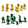 LEAN TOYS Set militar soldados vehículos base militar torre figuras 46 piezas