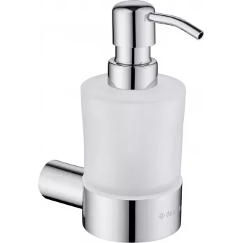 DEANTE ADR_0421 Dispensador de jabón manual de pared para sistema de jabón líquido Tork S1, 1000 ml, plástico ABS blanco