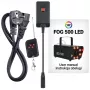 LIGHT4ME FOG 500 Generador de niebla LED, 500 W, LED RGB, depósito de 0,5 L, mando por cable