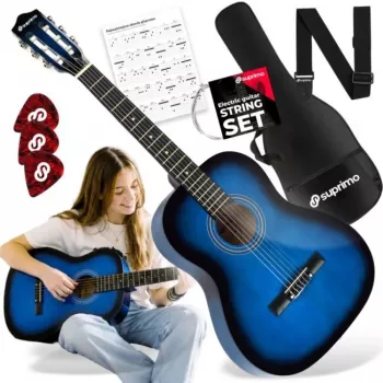 SUPRIMO CG34 BB Guitarra clásica tamaño 3/4 36 pulgadas Blueburst