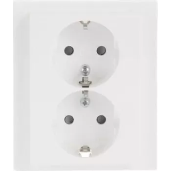 Busch-Jaeger SCHUKO toma de corriente doble 202 EUJB-84, Alpine White, empotrar, 2 x Type F, 16 A