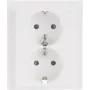 Busch-Jaeger SCHUKO toma de corriente doble 202 EUJB-84, Alpine White, empotrar, 2 x tipo F, 16 A