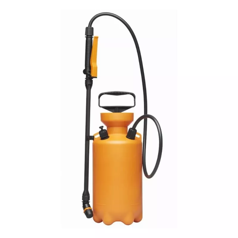 FISKARS pulverizador a presión 5L pulverizador manual de jardín con boquilla ajustable, correa de hombro y válvula de alivio de presión