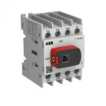 ABB OTOT16G1-4BSN2Plus 16 A interruptor seccionador 4 polos de accionamiento frontal con mango negro