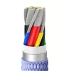 Baseus cable de carga rápida y datos USB-C a USB-C Crystal Shine 100W PD, 1,2 m, lila