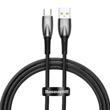 Baseus Glimmer cable USB-A a USB-C 100W 1m negro