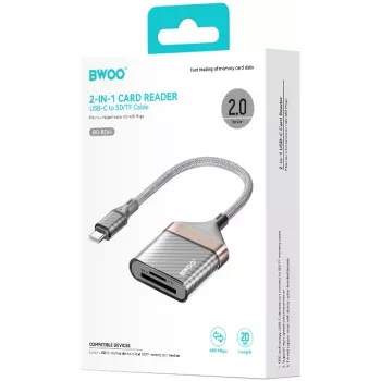 Lector de tarjetas BWOO USB-C 2 en 1 SD/TF (BO-BZ64)