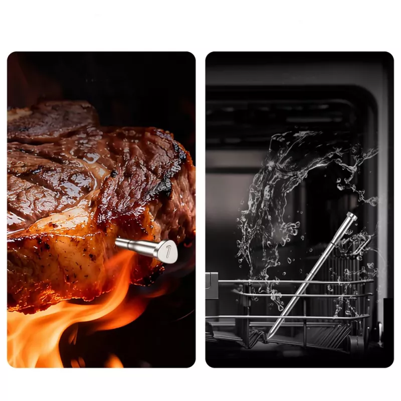 METAPEN Meatmeet X Pro termómetro de cocina Bluetooth/Wi-Fi con app para parrilla, horno, ahumador - negro