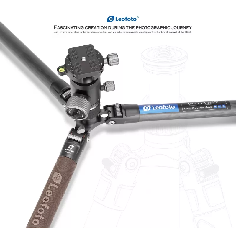 Leofoto Urban LX-284CT trípode de viaje de fibra de carbono con rótula XB-38