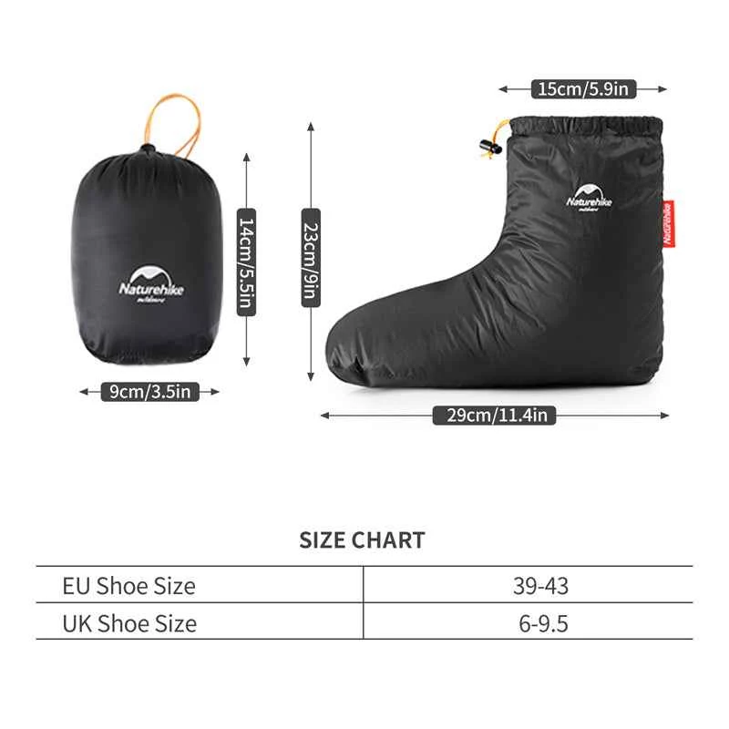 Naturehike Goose Down botas de caña NH18S023-T negro Medium