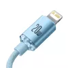 Baseus Crystal Shine cable USB-C a Lightning 20W, 1,2m, azul