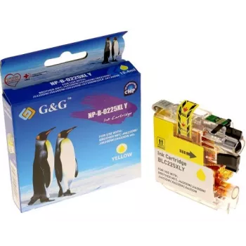 G&G Cartucho de tinta compatible con Brother LC-225XLY amarillo
