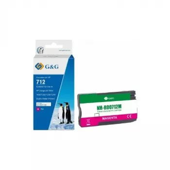 G&G Cartucho de tinta compatible con HP 712XL (3ED68A), 29 ml, Magenta