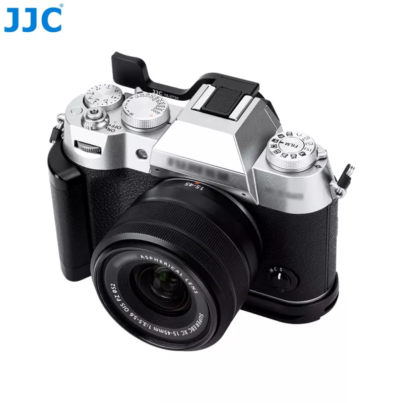 Reposapulgares JJC TA-XT50 para Fujifilm X-T50 – aleación de aluminio, montaje en zapata, Negro