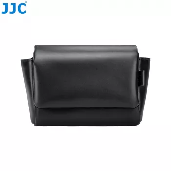 Funda de cámara de piel PU negra JJC CL-M para Fujifilm X100VI, X100V, X-E5 y Canon V1