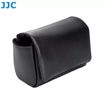Funda de cámara de piel PU negra JJC CL-M para Fujifilm X100VI, X100V, X-E5 y Canon V1