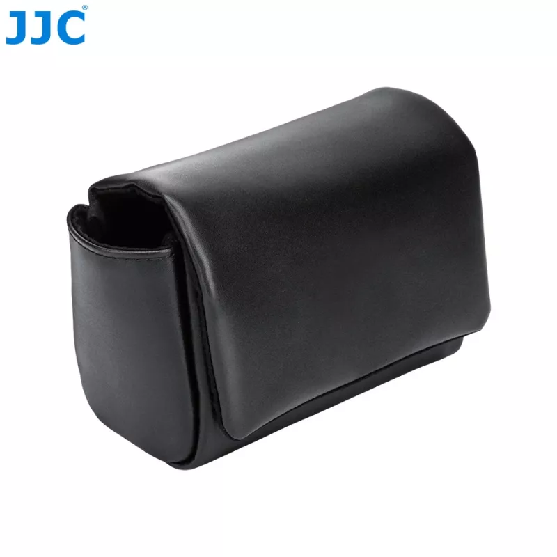 Funda de cámara de piel PU negra JJC CL-M para Fujifilm X100VI, X100V, X-E5 y Canon V1