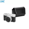 Funda de cámara de piel PU negra JJC CL-M para Fujifilm X100VI, X100V, X-E5 y Canon V1