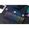 Teclado gaming mecánico Redragon StarBlade K707SP-RGB-PRO, switches rojos, RGB por tecla, formato completo, USB con cable, reposamuñecas extraíble, Negro