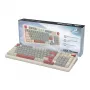 Teclado gaming mecánico inalámbrico RGB Redragon K768WGR-WL EISA 100, diseño 96%, switches rojos hot-swappable, Blanco/Gris