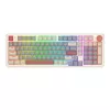 Teclado gaming mecánico inalámbrico RGB Redragon K768WGR-WL EISA 100, diseño 96%, switches rojos hot-swappable, Blanco/Gris
