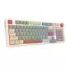 Teclado gaming mecánico inalámbrico RGB Redragon K768WGR-WL EISA 100, diseño 96%, switches rojos hot-swappable, Blanco/Gris