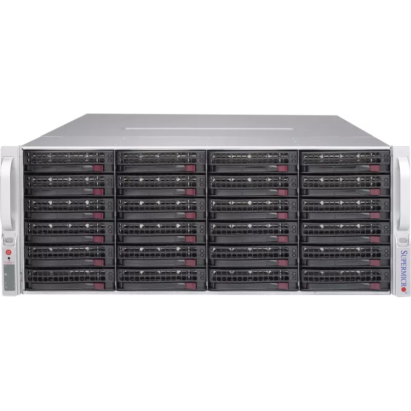 Supermicro CSE-847E2C-R1K23JBOD carcasa de almacenamiento JBOD 4U 44 bahías (SAS3/SATA3, 1230W redundante, Negro)