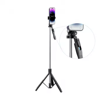 XO SS15 Palo selfie trípode Bluetooth, 180 cm, Negro