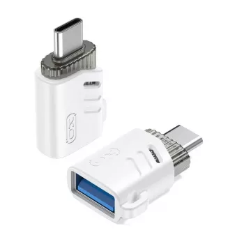XO NB256B adaptador OTG USB-A hembra a USB-C macho, blanco (NB256B)