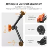 KF Magic Arm + Super Clamp Kit de montaje con rosca de 1/4 de pulgada y 3/8 de pulgada, mordaza de 15-55 mm, Negro