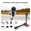 KF Magic Arm + Super Clamp Kit de montaje con rosca de 1/4 de pulgada y 3/8 de pulgada, mordaza de 15-55 mm, Negro