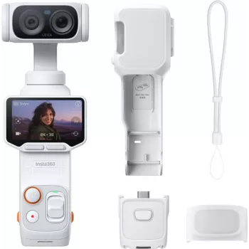 Insta360 Luna Ultra Standard Bundle Cámara gimbal de bolsillo, Stellar White (LUNA02)
