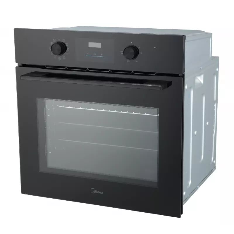 Midea MBO65M80M1-BK Horno eléctrico empotrable, 70L, pantalla táctil, Negro