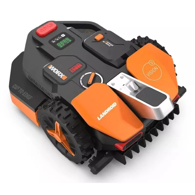 Worx Landroid WR202E robot cortacésped con navegación inteligente, 250 m², Cut-to-Edge, 20-50 mm, Wi-Fi y Bluetooth, sensor de lluvia, 20V PowerShare