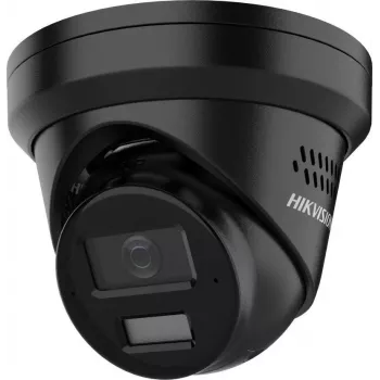 Hikvision cámara de red turret 8 MP 4K UHD con AcuSense y Smart Hybrid Light, distancia focal fija de 2,8 mm, negra