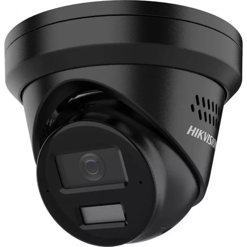 Hikvision cámara de red turret 8 MP 4K UHD con AcuSense y Smart Hybrid Light, distancia focal fija de 2,8 mm, negra