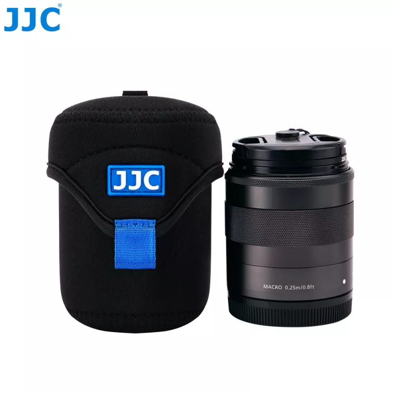 JJC SB6587 bolsa de objetivo Deluxe para objetivos compactos (65x78mm, negra)