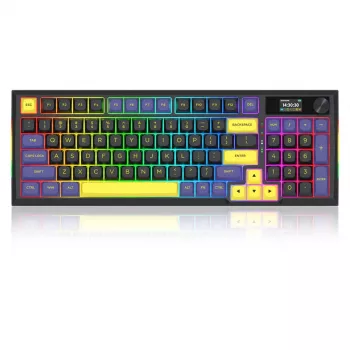 Redragon K725LBY-RGB-PRO Glintstone teclado mecánico inalámbrico gaming 75% (tri-modo, hot-swappable Red Switches)