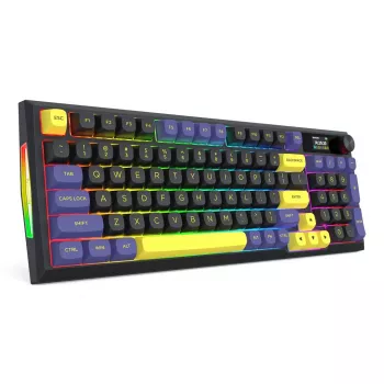 Redragon K725LBY-RGB-PRO Glintstone teclado mecánico inalámbrico gaming 75% (tri-modo, hot-swappable Red Switches)