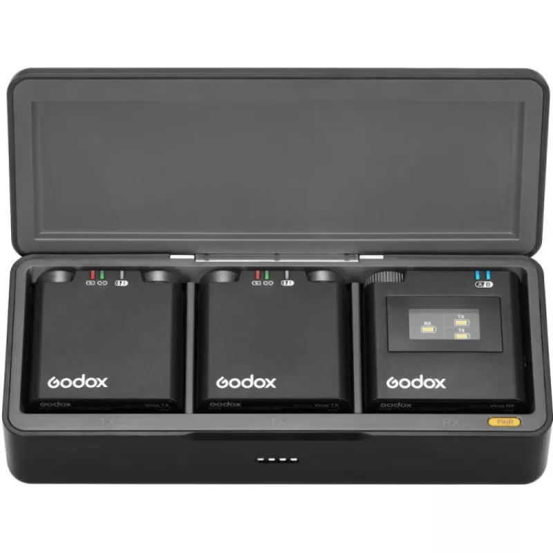 Godox Virso M2 Sistema de micrófono inalámbrico 2,4 GHz para grabaciones