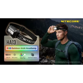 NITECORE HA13 (2026) Linterna frontal RGB 350lm