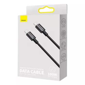 Baseus CATYS-C01 Cable de carga rápida USB-C a USB-C 100W PD 2m negro