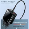 USAMS Cargador de pared de doble puerto USB-C PD3.0 de 20W + USB-A QC3.0 (enchufe EU, negro)