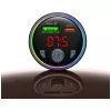 USAMS CC328 Transmisor FM Bluetooth de 30W Cargador de coche con USB-C PD y USB-A QC3.0, manos libres, indicador LED, negro